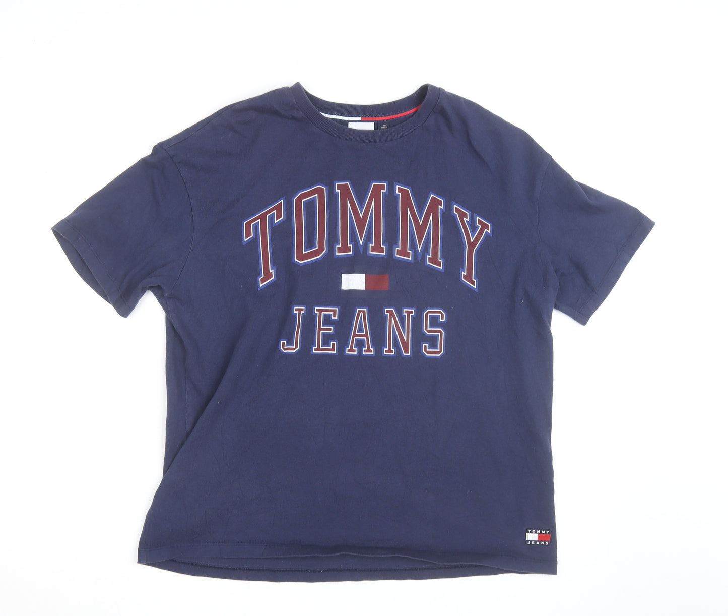 Tommy Jeans Men's Blue Large Logo Graphic T-Shirt