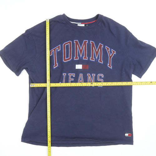 Tommy Jeans Men's Blue Large Logo Graphic T-Shirt