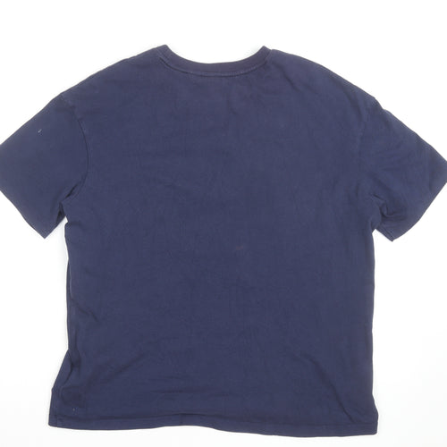 Tommy Jeans Men's Blue Large Logo Graphic T-Shirt