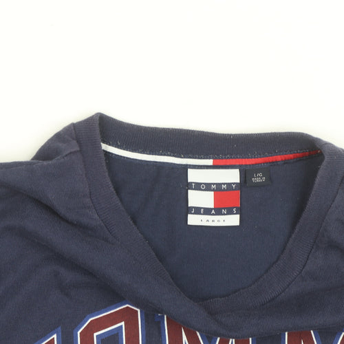 Tommy Jeans Men's Blue Large Logo Graphic T-Shirt