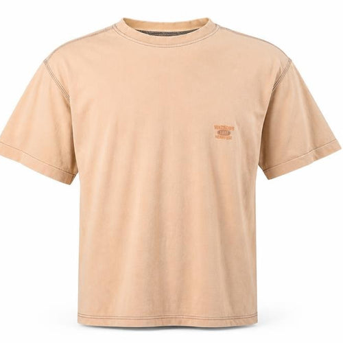 Watsons Heavies Men's Beige Vintage Cotton Crew Neck T-Shirt One Size