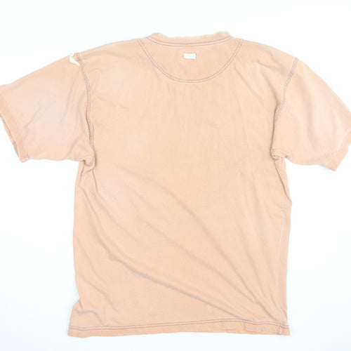 Watsons Heavies Men's Beige Vintage Cotton Crew Neck T-Shirt One Size