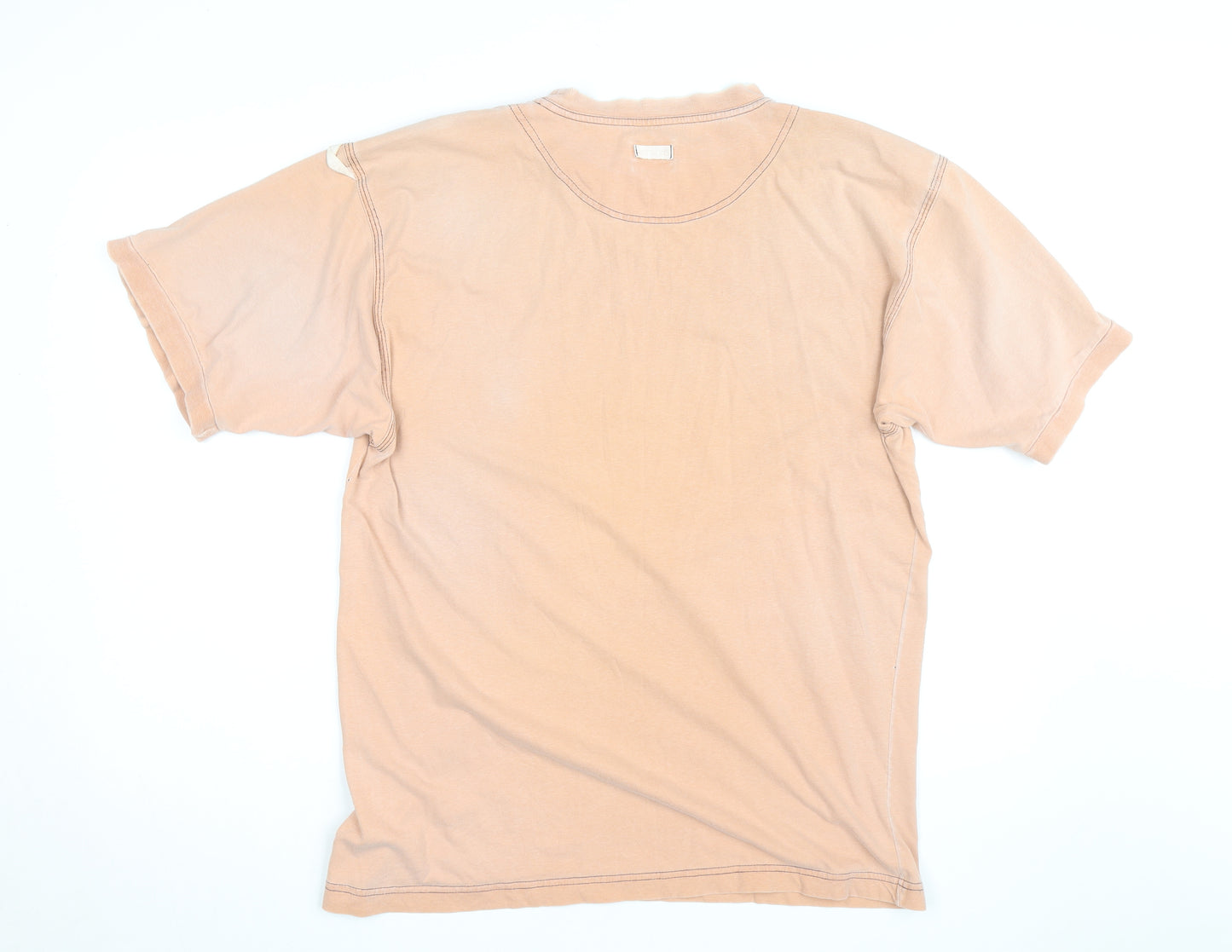 Watsons Heavies Men's Beige Vintage Cotton Crew Neck T-Shirt One Size