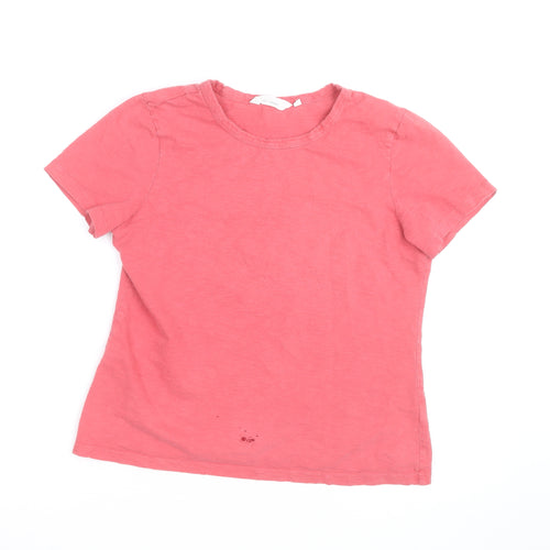 Seasalt Cornwall Women's Pink Cotton Crew Neck T-Shirt Size 12