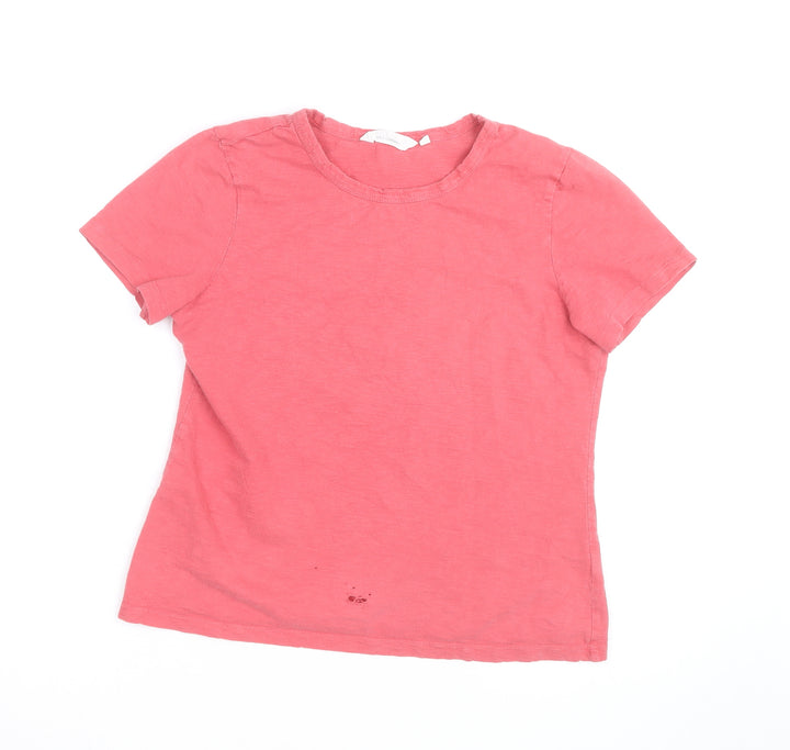 Seasalt Cornwall Women's Pink Cotton Crew Neck T-Shirt Size 12