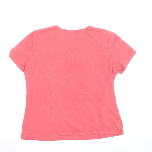 Seasalt Cornwall Women's Pink Cotton Crew Neck T-Shirt Size 12
