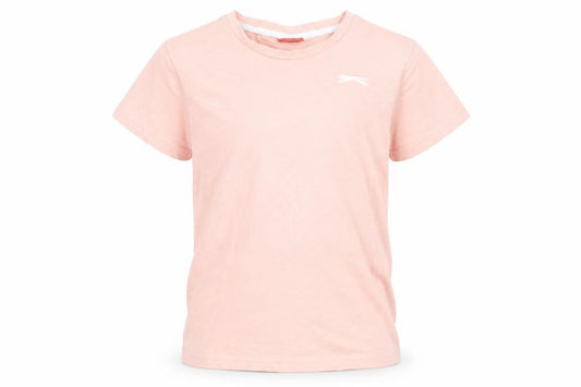 Slazenger Girls Pink Lightweight Cotton Logo T-Shirt 9-10 Years