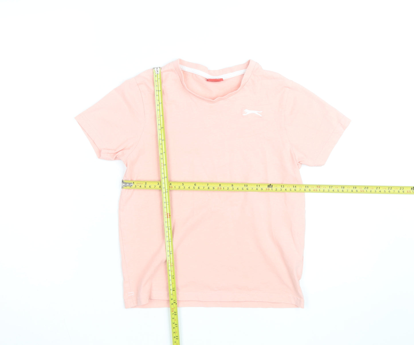Slazenger Girls Pink Lightweight Cotton Logo T-Shirt 9-10 Years
