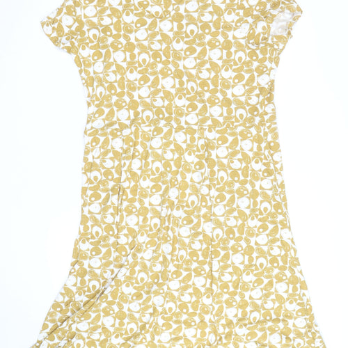 Seasalt Cornwall Women Yellow Cotton A-Line Dress Size 20
