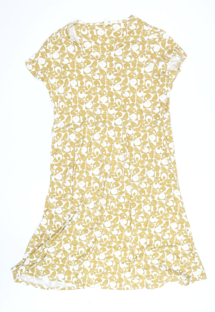 Seasalt Cornwall Women Yellow Cotton A-Line Dress Size 20