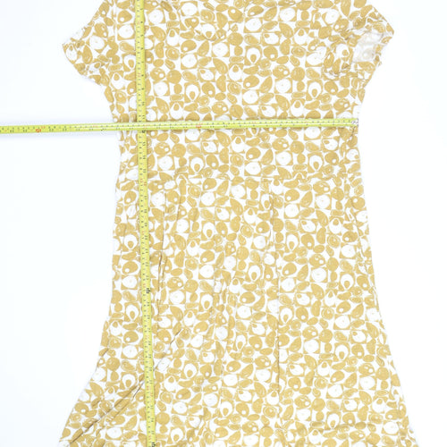 Seasalt Cornwall Women Yellow Cotton A-Line Dress Size 20