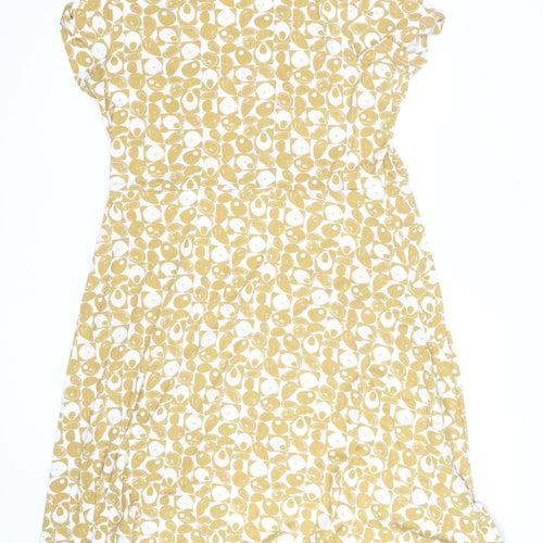 Seasalt Cornwall Women Yellow Cotton A-Line Dress Size 20