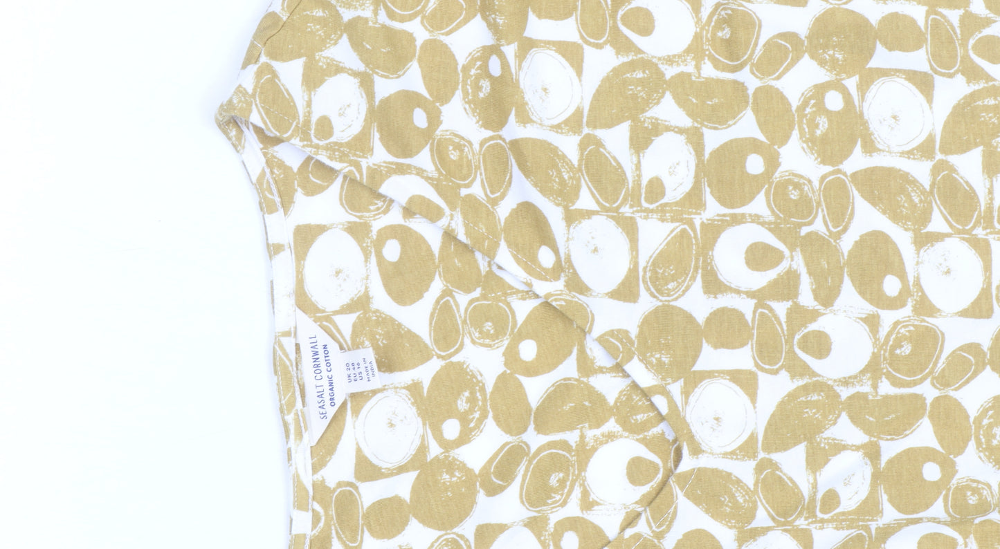 Seasalt Cornwall Women Yellow Cotton A-Line Dress Size 20