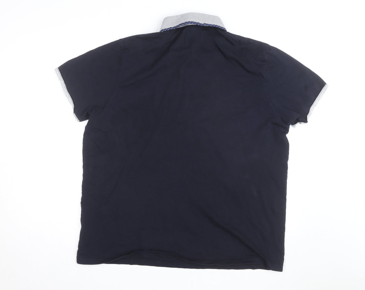 Burton Menswear London Men’s Blue 2XL Collared Short Sleeve Casual Shirt