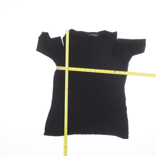 Dorothy Perkins Women's Black Cold Shoulder Jersey T-Shirt Size 12