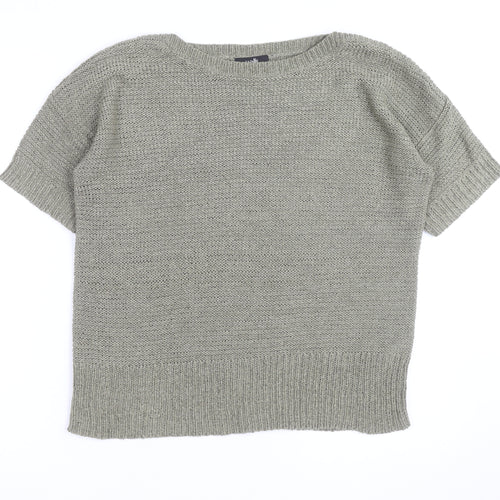 Wallis Women’s Grey Short Sleeve Knit Pullover Jumper M