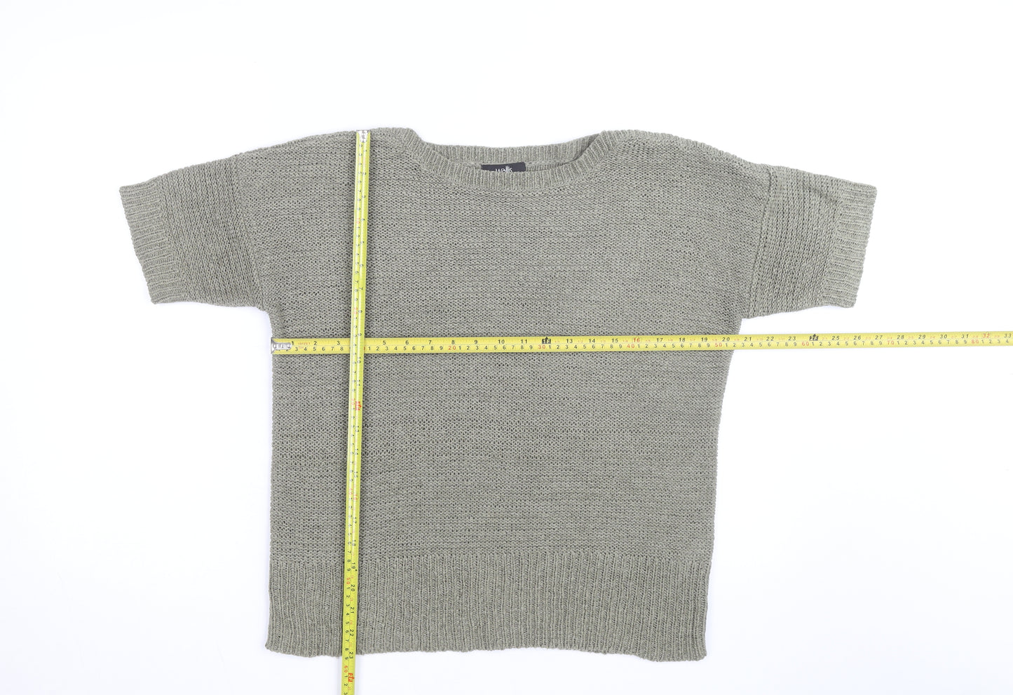 Wallis Women’s Grey Short Sleeve Knit Pullover Jumper M