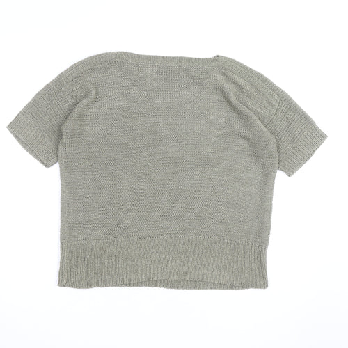 Wallis Women’s Grey Short Sleeve Knit Pullover Jumper M