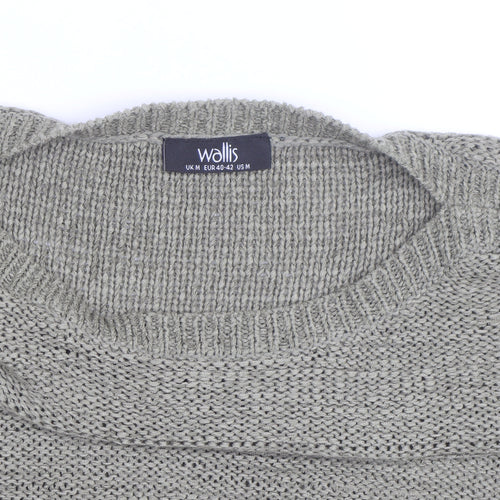 Wallis Women’s Grey Short Sleeve Knit Pullover Jumper M