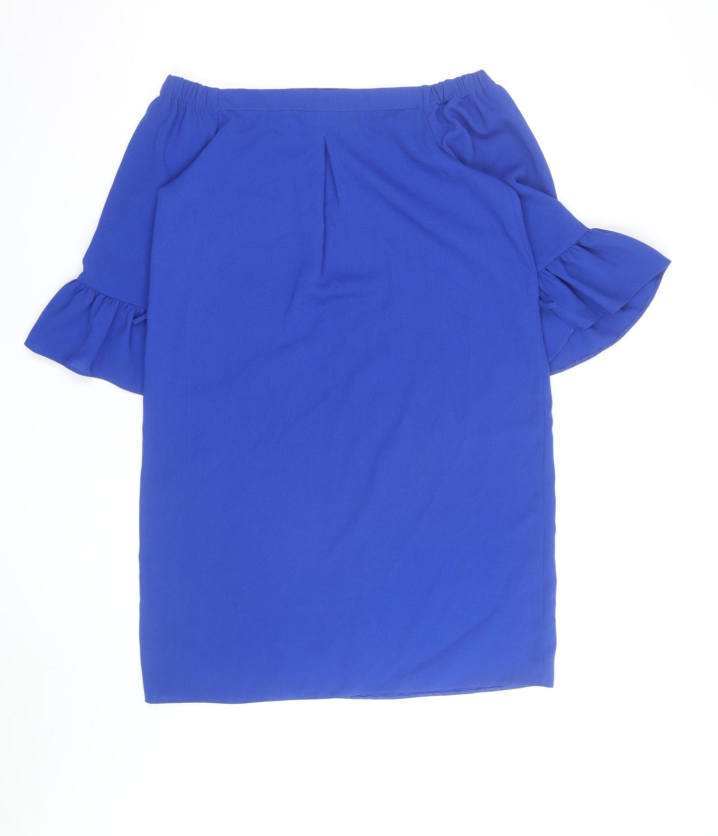 Dorothy Perkins Women’s Blue Off Shoulder Frill Sleeve Shift Dress Size 10