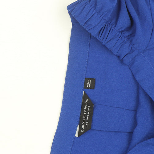 Dorothy Perkins Women’s Blue Off Shoulder Frill Sleeve Shift Dress Size 10