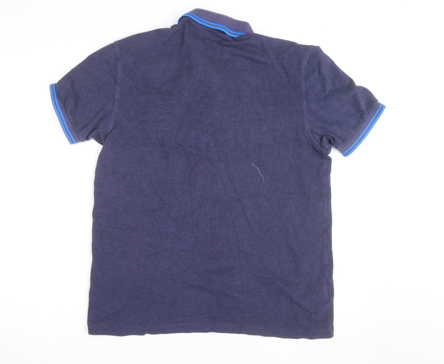 Fred Perry Men's Blue Cotton Polo Shirt Size L Classic Preppy Style
