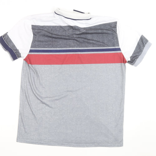 BOSS Mens Multicoloured 2XL Polo Shirt Cotton Blend Colourblock