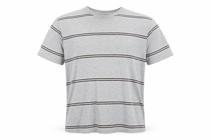Gap Men’s Grey Striped Crew Neck Cotton T-Shirt Size L
