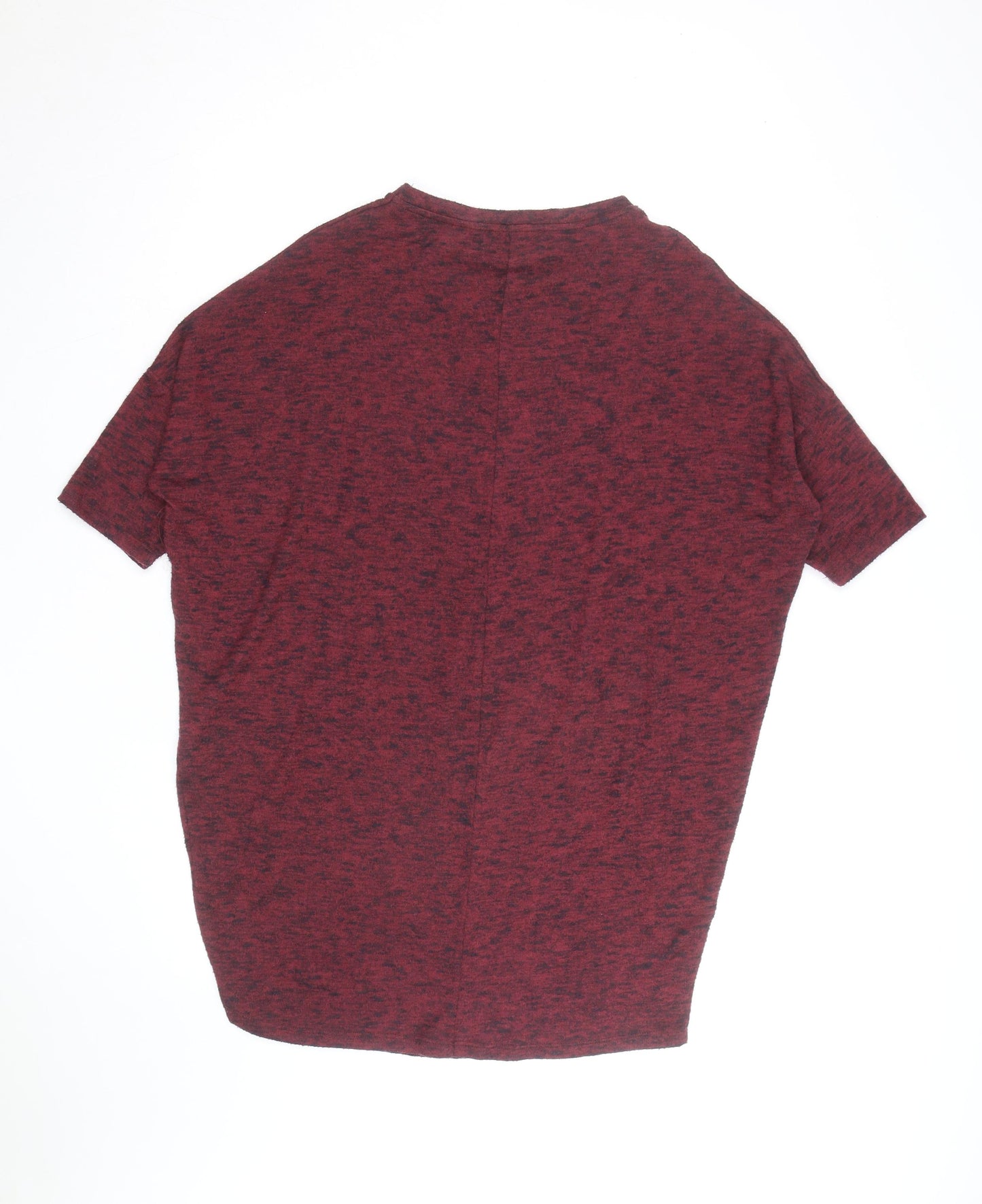 Pull & Bear Men's Red Knit Short Sleeve Pullover Jumper S