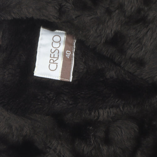 Cresco Men's Grey Wool Tweed Overcoat with Faux Fur Collar Size 40