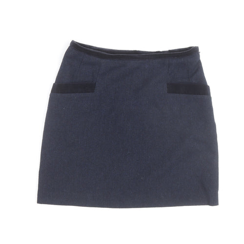 Joules Women’s Blue Tweed Wool Pencil Skirt Size 10