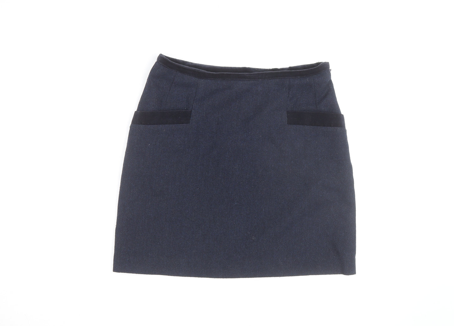 Joules Women’s Blue Tweed Wool Pencil Skirt Size 10