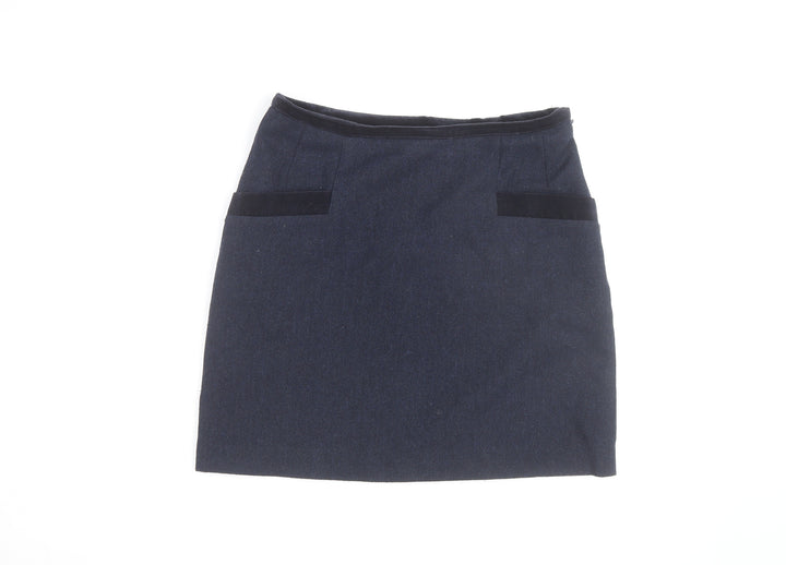 Joules Women’s Blue Tweed Wool Pencil Skirt Size 10