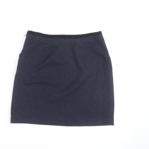 Joules Women’s Blue Tweed Wool Pencil Skirt Size 10