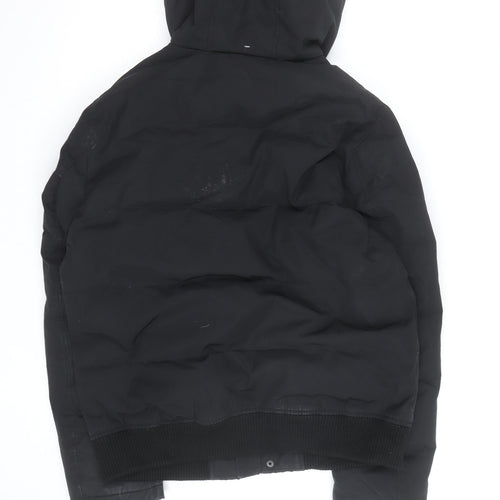 Tommy Hilfiger Men's Black Hooded Puffer Jacket Size M Winter Coat