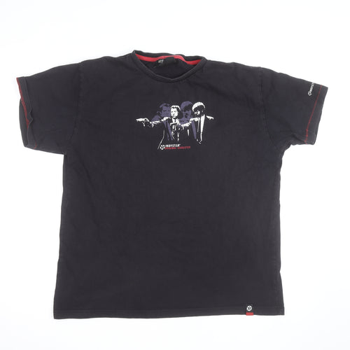 INDYSTAR Men's Black XL Graphic Movie Retro Cotton T-Shirt