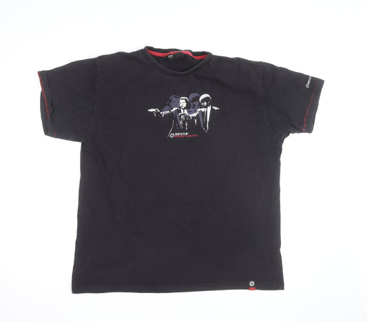 INDYSTAR Men's Black XL Graphic Movie Retro Cotton T-Shirt
