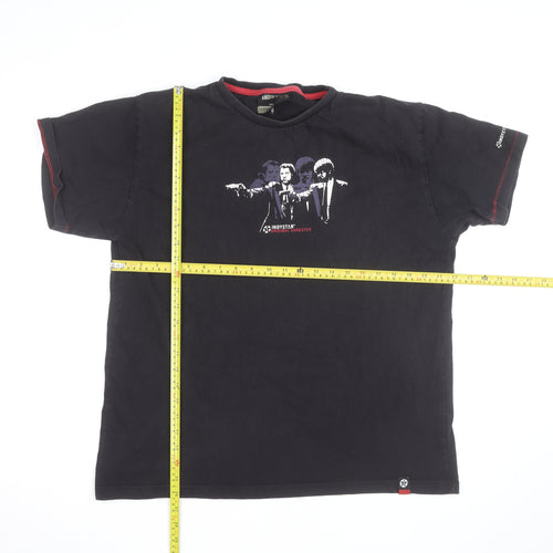 INDYSTAR Men's Black XL Graphic Movie Retro Cotton T-Shirt