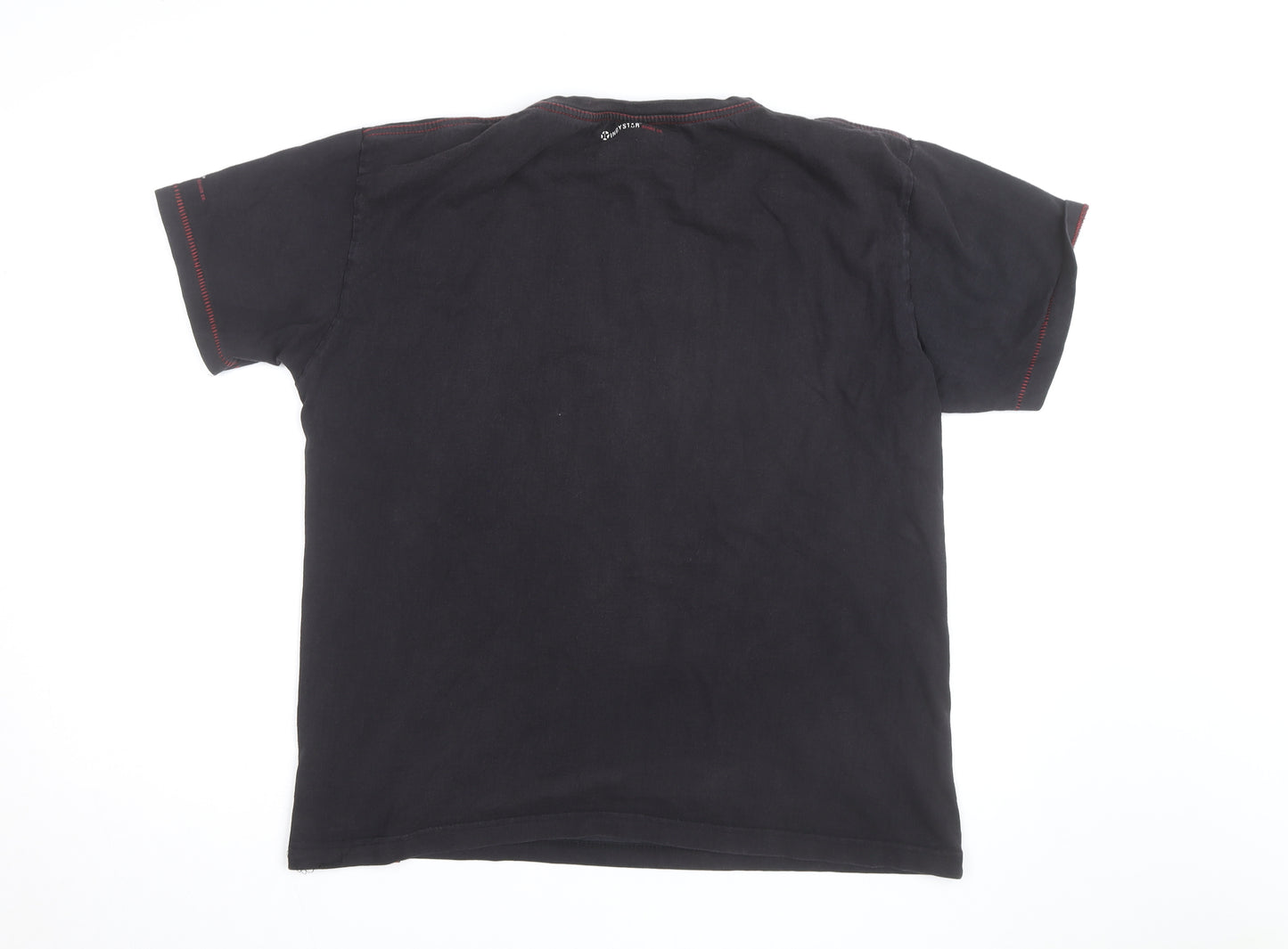 INDYSTAR Men's Black XL Graphic Movie Retro Cotton T-Shirt