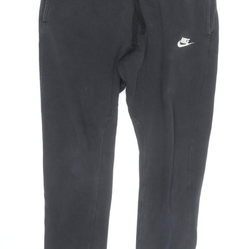 Nike Men's Black Fleece Jogger Trousers Size S Regular Fit