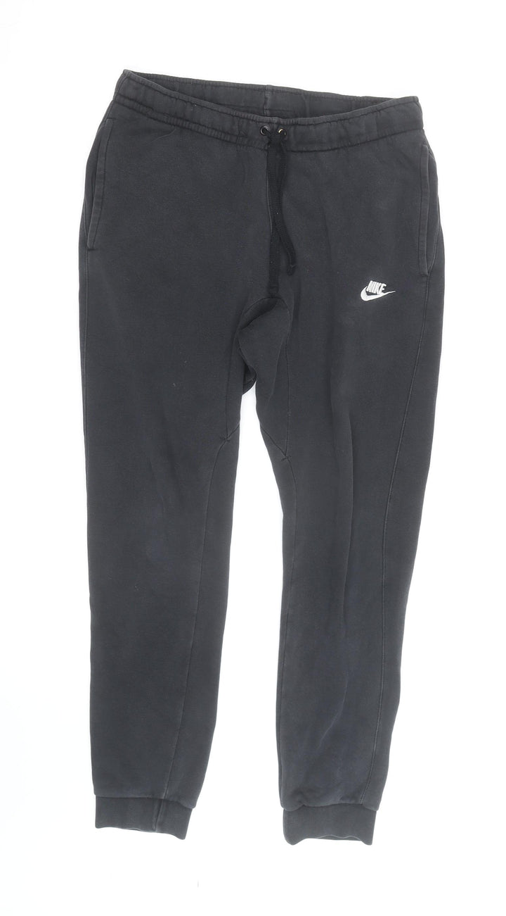 Nike Men's Black Fleece Jogger Trousers Size S Regular Fit
