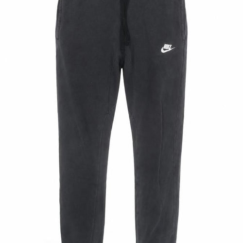 Nike Men's Black Fleece Jogger Trousers Size S Regular Fit