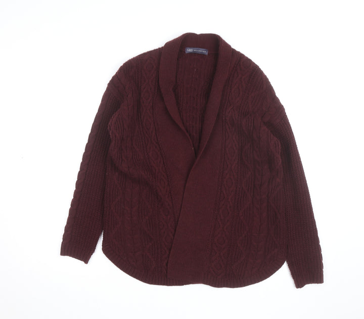Marks and Spencer Women’s Brown Cable Knit Open Cardigan M