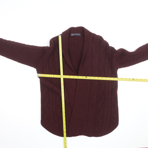 Marks and Spencer Women’s Brown Cable Knit Open Cardigan M