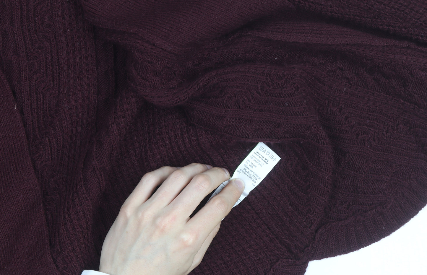 Marks and Spencer Women’s Brown Cable Knit Open Cardigan M