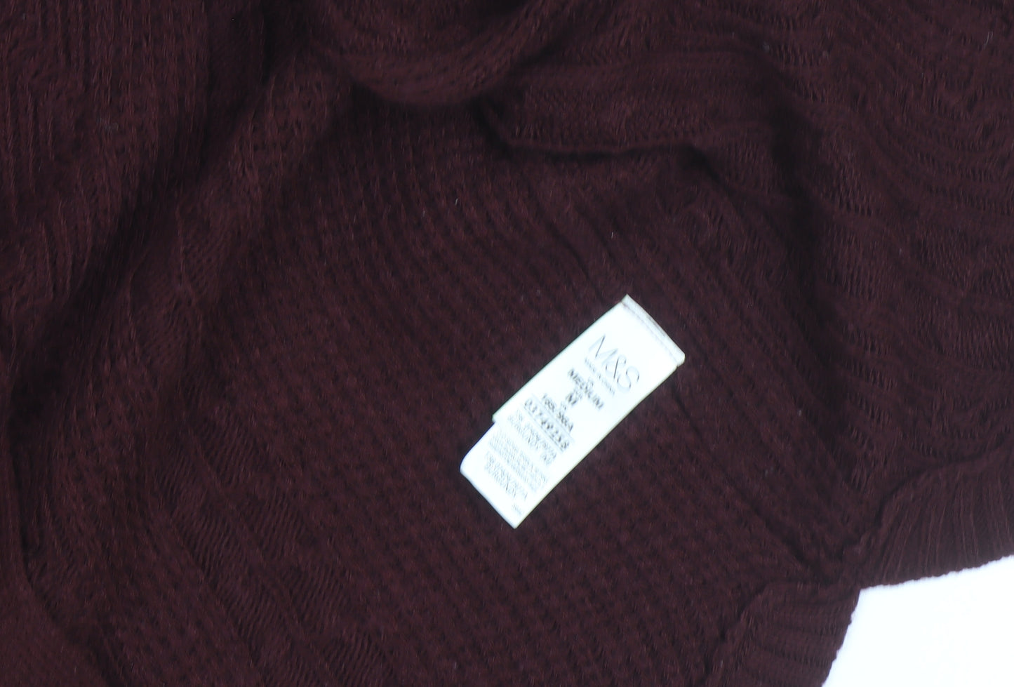 Marks and Spencer Women’s Brown Cable Knit Open Cardigan M