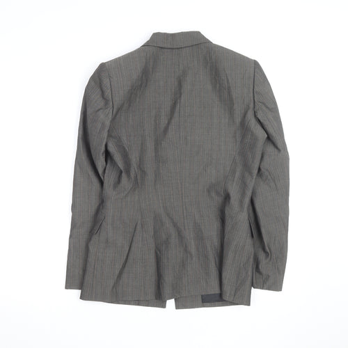 Anne Klein Women Grey Pinstripe Suit Jacket Size M Classic Fit