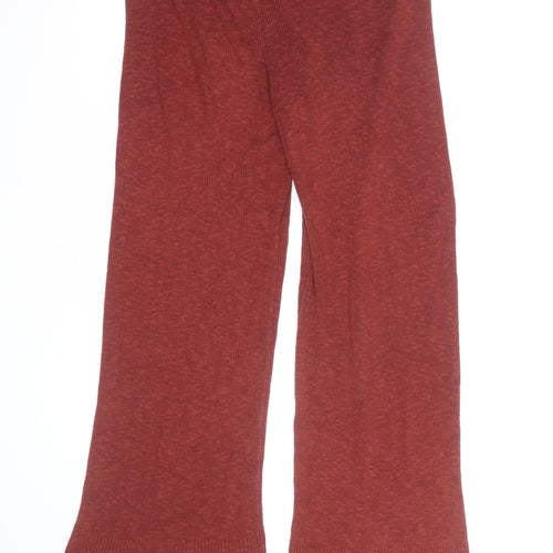 Free People Women’s Brown Wide-Leg Knit Trousers Size S