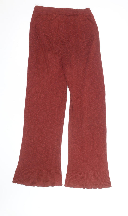Free People Women’s Brown Wide-Leg Knit Trousers Size S