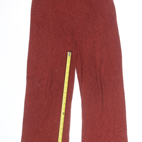 Free People Women’s Brown Wide-Leg Knit Trousers Size S